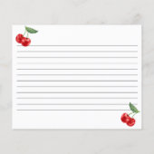 Cherry op top vrijgezellenfeest receptenkaart (Achterkant)