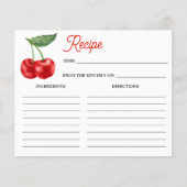 Cherry op top vrijgezellenfeest receptenkaart (Voorkant)