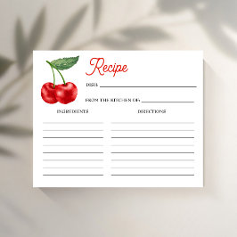 Cherry op top vrijgezellenfeest receptenkaart