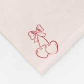 Cherry Outline Minimalism Fleece Deken (Hoek)