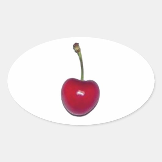 Cherry Ovale Sticker (Voorkant)