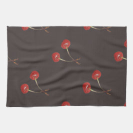 Cherry Pair Pattern (Dark Chocolate) Theedoek