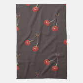 Cherry Pair Pattern (Dark Chocolate) Theedoek (Verticaal)