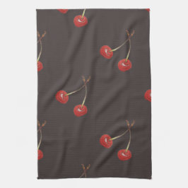 Cherry Pair Pattern (Dark Chocolate) Theedoek