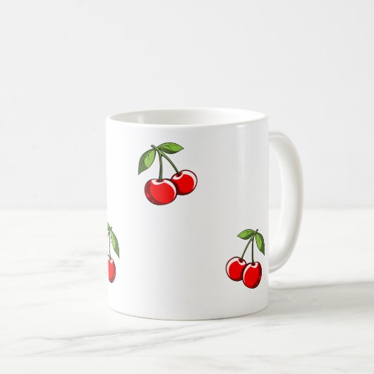 Cherry Pair Pattern Koffiemok (Voorkant rechts)