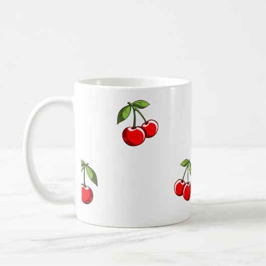 Cherry Pair Pattern Koffiemok (Links)