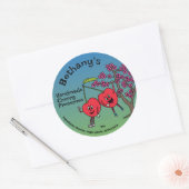 Cherry Pals Funny Cartoon Jam Pie en meer Ronde Sticker (Envelop)