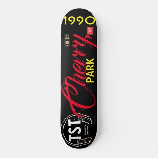 CHERRY PARK 1990 SKATEBOARD/ JMT VERENIGDE STATEN PERSOONLIJK SKATEBOARD (Voorkant)