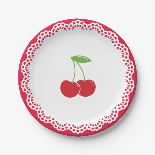 Cherry Party dessert Bord (Voorkant)