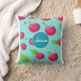 Cherry Pastel Kleurrijk Gepersonaliseerd Patroon Kussen