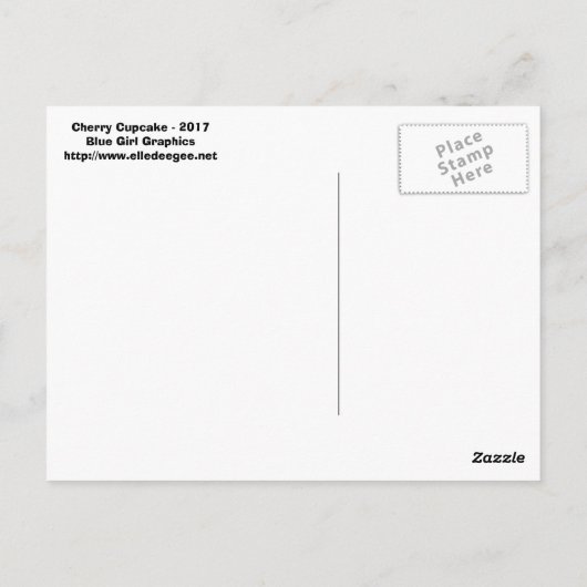 Cherry Pastry zoet collectie Briefkaart (Achterkant)