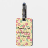 Cherry-patroon Bagagelabel (Achterkant verticaal)