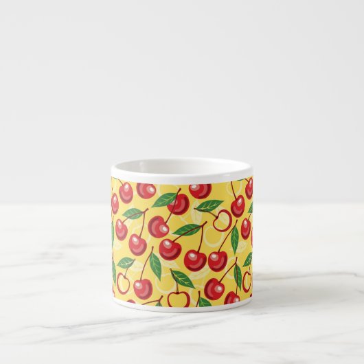 Cherry-patroon Espresso Kop (Voorkant)