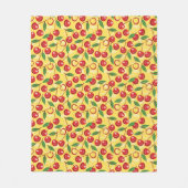 Cherry-patroon Fleece Deken (Voorkant)