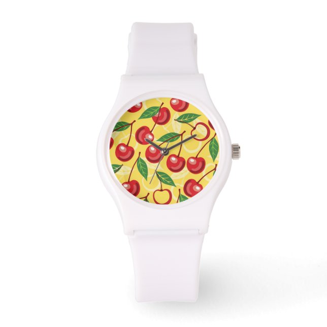 Cherry-patroon Horloge (Voorkant)