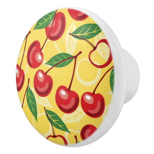 Cherry-patroon Keramische Knop (Rechts)
