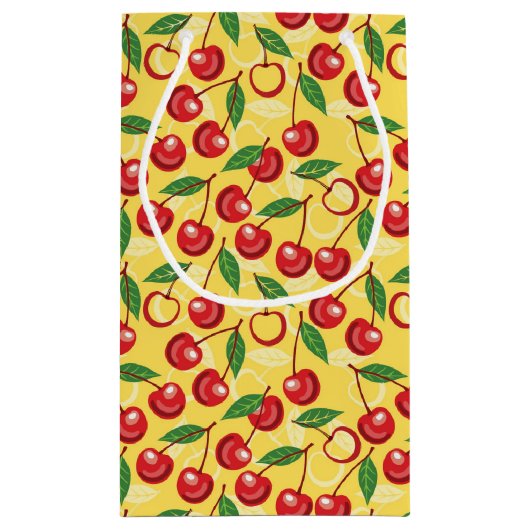 Cherry-patroon Klein Cadeauzakje (Achterkant)