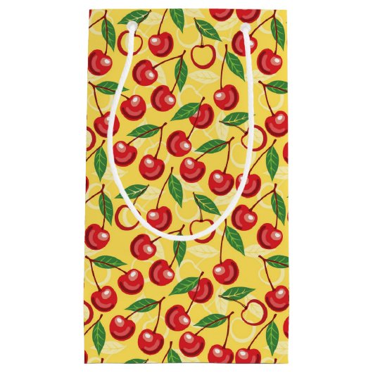 Cherry-patroon Klein Cadeauzakje (Voorkant)