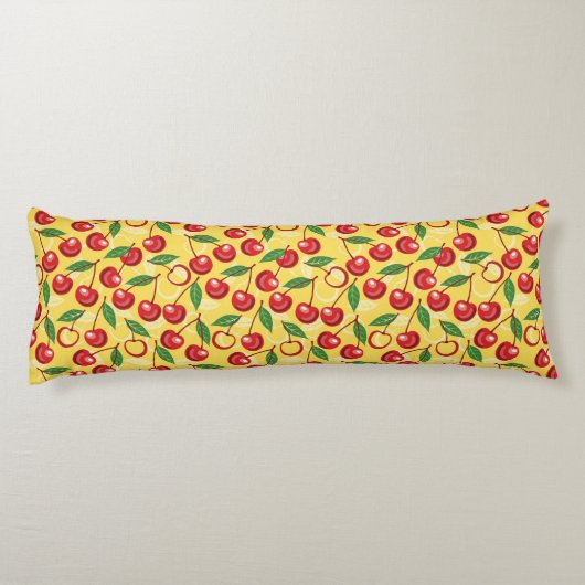 Cherry-patroon Lichaamskussen (Achterkant)