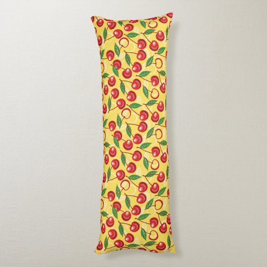 Cherry-patroon Lichaamskussen (Achterkant (Verticaal))