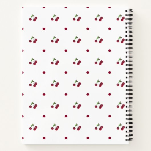 Cherry-patroon Notitieboek (Achterkant)