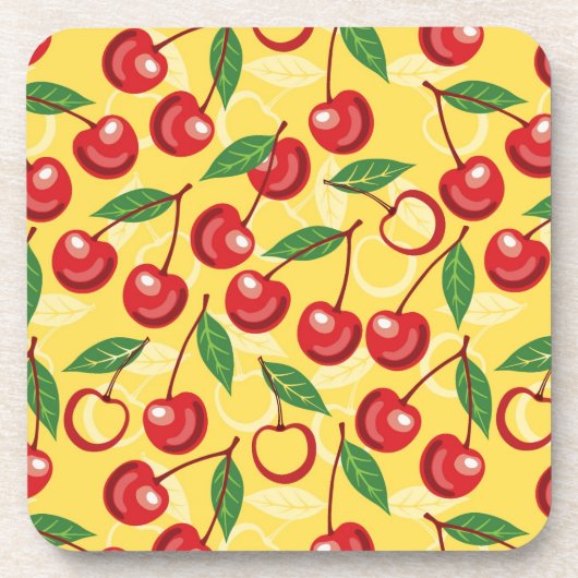 Cherry-patroon Onderzetter (Voorkant)