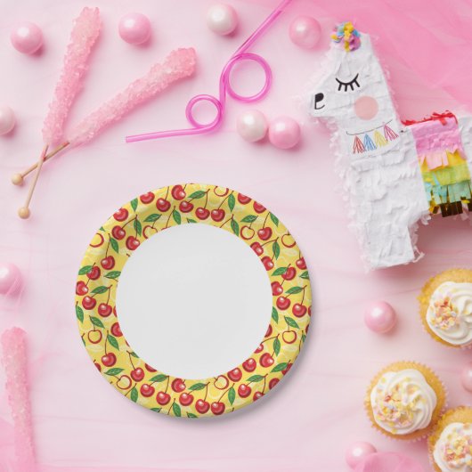 Cherry-patroon Papieren Bordje (Feest)