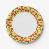 Cherry-patroon Papieren Bordje (Voorkant)