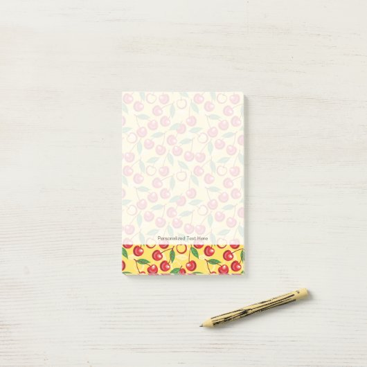 Cherry-patroon Post-it® Notes (Op bureau)