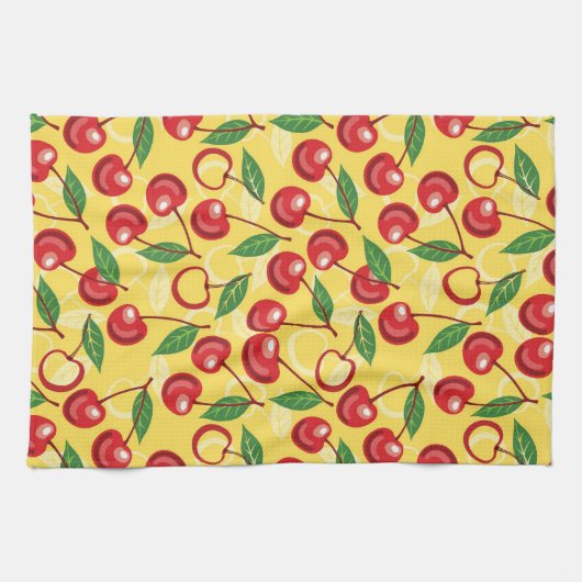 Cherry-patroon Theedoek (Horizontaal)