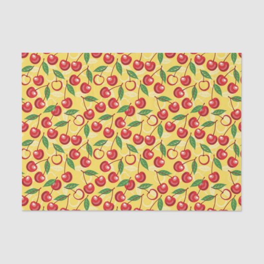 Cherry-patroon Tissuepapier (Voorkant)