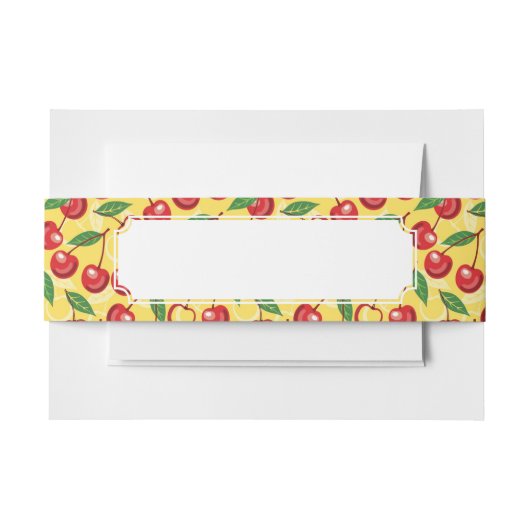 Cherry-patroon Uitnodigingen Wikkel (Voorkant Voorbeeld)