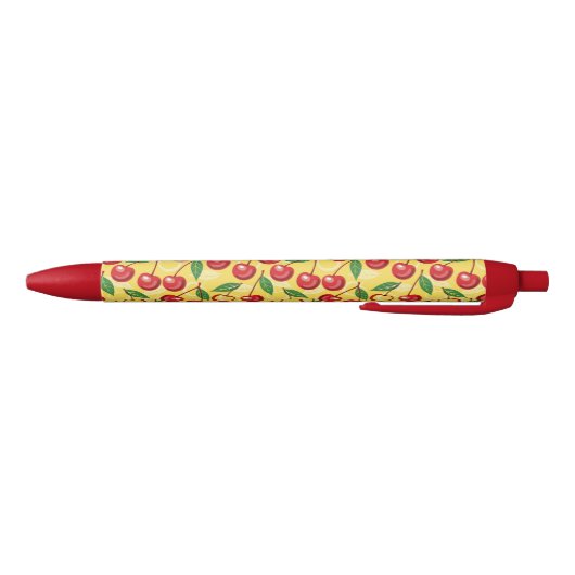 Cherry-patroon Zwarte Inkt Pen (Bodem)