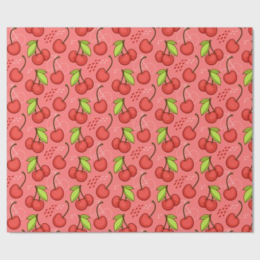 Cherry Pattern Cadeaupapier (Vlak)