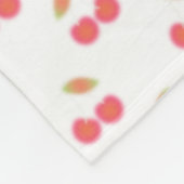 Cherry Pattern Design Fleece Deken (Hoek)