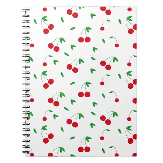 Cherry Pattern Easy Cherry Drawing Cherry Art Cher Notitieboek (Voorkant)