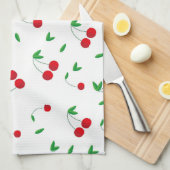 Cherry Pattern Easy Cherry Drawing Cherry Art Cher Theedoek (Quarter Fold)