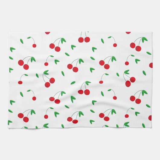 Cherry Pattern Easy Cherry Drawing Cherry Art Cher Theedoek (Horizontaal)