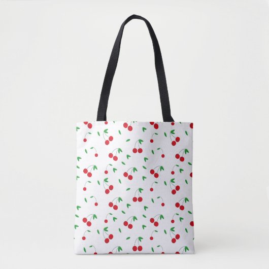 Cherry Pattern Easy Cherry Drawing Cherry Art Cher Tote Bag (Voorkant)