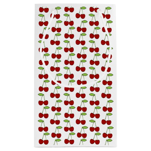 Cherry Pattern Gift Bag Klein Cadeauzakje (Achterkant)