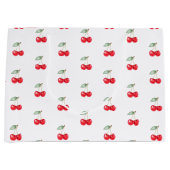 Cherry Pattern Gift Bag Schattige Rood & Wit Party Groot Cadeauzakje (Voorkant)