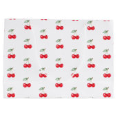 Cherry Pattern Gift Bag Schattige Rood & Wit Party Groot Cadeauzakje (Achterkant)