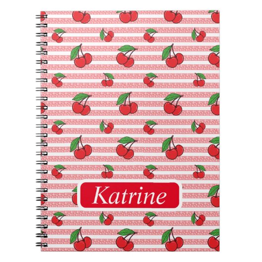 Cherry Pattern Notitieboek (Voorkant)