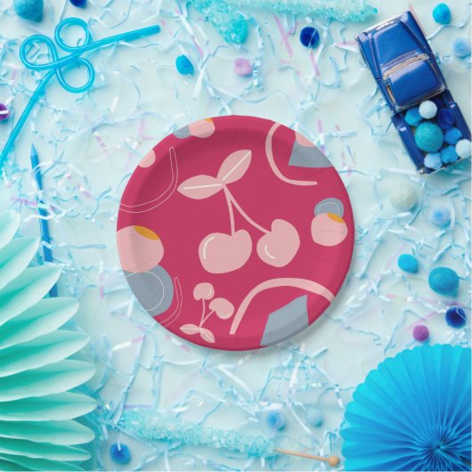 CHERRY PATTERN PAPIEREN BORDJE (Feest)