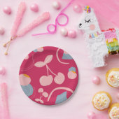 CHERRY PATTERN PAPIEREN BORDJE (Feest)