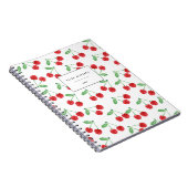 Cherry Pattern Personalized Notitieboek (Rechterzijde)