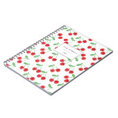 Cherry Pattern Personalized Notitieboek (Linkerzijde)