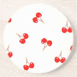 Cherry Pattern Pop versie Zandsteen Onderzetter
