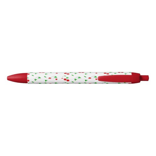Cherry Pattern, populair design Zwarte Inkt Pen (Achterkant)