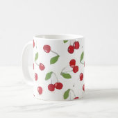 Cherry Pattern Red Koffiemok (Voorkant links)